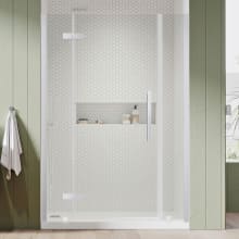 Endless 72" High x 46-1/16" Wide Hinged Semi Frameless Shower Enclosure with Clear Glass