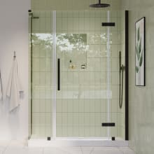 Endless 72" High x 44-13/16" Wide x 32-3/16" Deep Hinged Semi Frameless Shower Enclosure with Clear Glass