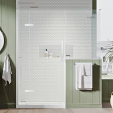 Endless 72" High x 60-7/8" Wide x 36-1/2" Deep Hinged Semi Frameless Shower Enclosure with Clear Glass