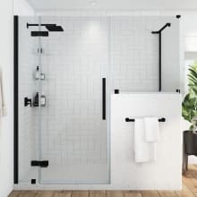 Endless 72" High x 60-7/8" Wide x 36-1/2" Deep Hinged Semi Frameless Shower Enclosure with Clear Glass