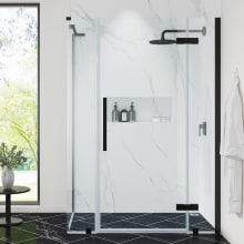 Endless 72" High x 52-13/16" Wide x 32-3/16" Deep Hinged Semi Frameless Shower Enclosure with Clear Glass