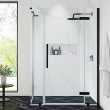Endless 72" High x 52-13/16" Wide x 34-3/16" Deep Hinged Semi Frameless Shower Enclosure with Clear Glass