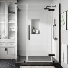 Endless 72" High x 54-13/16" Wide x 32-3/16" Deep Hinged Semi Frameless Shower Enclosure with Clear Glass