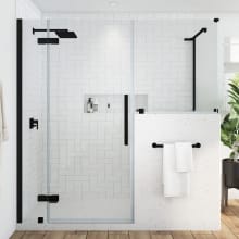 Endless 72" High x 78-13/16" Wide x 36-1/2" Deep Hinged Semi Frameless Shower Enclosure with Clear Glass