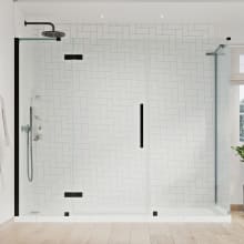 Endless 72" High x 82-1/8" Wide x 32-3/16" Deep Hinged Semi Frameless Shower Enclosure with Clear Glass
