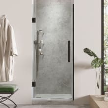 Endless 72" High x 24-11/16" Wide Hinged Semi Frameless Shower Door with Clear Glass