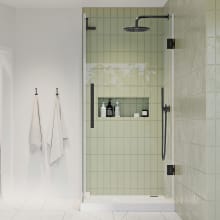 Endless 72" High x 23-7/8" Wide x 32-13/16" Deep Hinged Semi Frameless Shower Enclosure with Clear Glass
