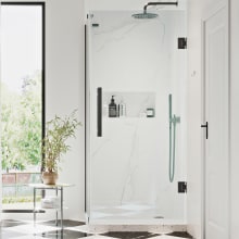Endless 72" High x 23-7/8" Wide x 34-13/16" Deep Hinged Semi Frameless Shower Enclosure with Clear Glass