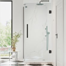 Endless 72" High x 23-7/8" Wide x 34-13/16" Deep Hinged Semi Frameless Shower Enclosure with Clear Glass