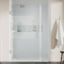 Endless 72" High x 31-1/16" Wide x 2" Deep Hinged Semi Frameless Shower Enclosure with Clear Glass