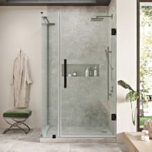 Endless 72" High x 29-13/16" Wide x 34-13/16" Deep Hinged Semi Frameless Shower Enclosure with Clear Glass