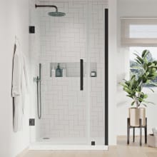 Endless 72" High x 35-1/16" Wide x 2" Deep Hinged Semi Frameless Shower Enclosure with Clear Glass