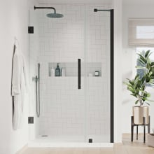 Endless 72" High x 37-1/16" Wide x 2" Deep Hinged Semi Frameless Shower Enclosure with Clear Glass