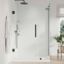 Endless 72" High x 40" Wide x 32" Deep Hinged Semi Frameless Shower Enclosure with Clear Glass