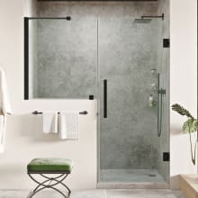 Endless 72" High x 49-1/8" Wide Hinged Semi Frameless Shower Enclosure with Clear Glass