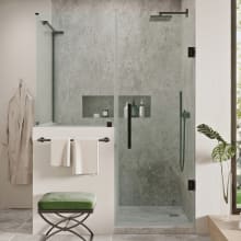 Endless 72" High x 47-7/8" Wide x 37-1/8" Deep Hinged Semi Frameless Shower Enclosure with Clear Glass