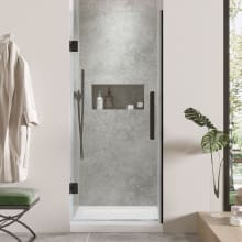 Endless 74-3/4" High x 30-11/16" Wide Hinged Semi Frameless Shower Door with Clear Glass