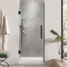Endless 74" High x 30-11/16" Wide Hinged Semi Frameless Shower Door with Clear Glass