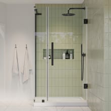 Endless 72" High x 38" Wide x 32" Deep Hinged Semi Frameless Shower Enclosure with Clear Glass