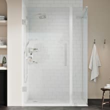 Endless 72" High x 37-13/16" Wide x 30-13/16" Deep Hinged Semi Frameless Shower Enclosure with Clear Glass
