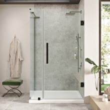 Endless 72" High x 40" Wide x 32" Deep Hinged Semi Frameless Shower Enclosure with Clear Glass