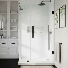 Endless 72" High x 43-7/8" Wide x 30-13/16" Deep Hinged Semi Frameless Shower Enclosure with Clear Glass