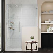 Endless 72" High x 59-7/8" Wide x 37-1/8" Deep Hinged Semi Frameless Shower Enclosure with Clear Glass