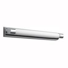 Skyline 24" Wide ADA 1 Light Reversible Mount Fluorescent Bath Bar with Acrylic Cylinder Shade