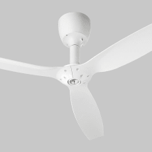 Alpha 3 Blade Indoor DC Motor Ceiling Fan - Wall Control and Light Kit Included - Custom Blade Options