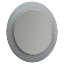 Perla 30" Diameter Modern Circular Aluminum Framed Bathroom Wall Mirror