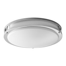 Oracle 18" Wide Convertible Single Light Flush Mount LED Ceiling Fixture / Wall Sconce with White Acrylic Shade