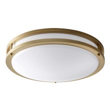 Oracle 18" Wide Convertible Single Light Flush Mount LED Ceiling Fixture / Wall Sconce with White Acrylic Shade