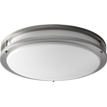 Oracle 18" Wide Convertible 2 Light Single Flush Mount LED Ceiling Fixture / Wall Sconce with White Acrylic Shade