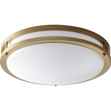 Oracle 18" Wide Convertible 2 Light Single Flush Mount LED Ceiling Fixture / Wall Sconce with White Acrylic Shade