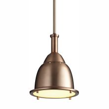 Ruvo 11" Wide 1 Light Full Sized industrial Style LED Pendant with Glass Lens