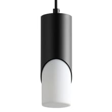 Ellipse 9" Tall LED Single Pendant with Frosted Glass Shade