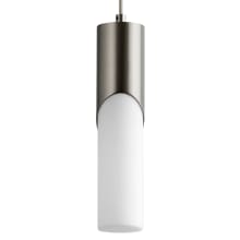 Ellipse 13" Tall LED Single Pendant with Frosted Glass Shade