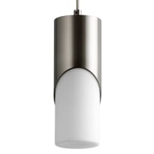 Ellipse 11" Tall LED Single Pendant with Frosted Glass Shade