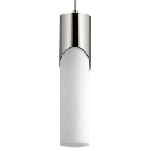 Ellipse 17" Tall LED Single Pendant with Frosted Glass Shade