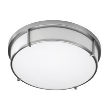 iO 17" Wide 2 Light Single Flush Mount LED Ceiling Fixture with Acrylic Shade