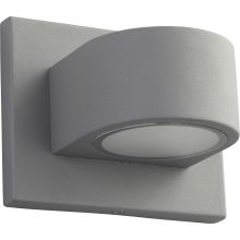 Eris 5" Tall 2 Light Single Outdoor LED Wall Sconce with Frosted Glass Lens