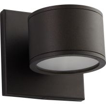 Ceres 5" Tall 2 Light Single Outdoor LED Wall Sconce with Frosted Glass Diffuser