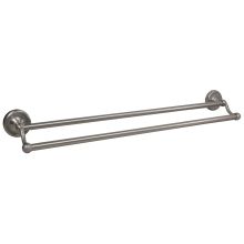24" Die-Cast Zinc Double Bar Towel Bar from the Carmel Collection