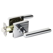 Onyx Privacy Door Lever Set with Square Rosette from the Contemporary Series