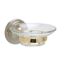 Zinc Soap Holder with Glass Dish from the Eureka Collection