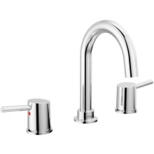 Precept Two Handle Widespread Bathroom Faucet with Metal Pop-up Drain Assembly