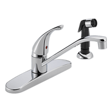 Kitchen 1.5 GPM Faucet Widespread with Single Lever Handle and Side Spray - Lifetime Limited Warranty