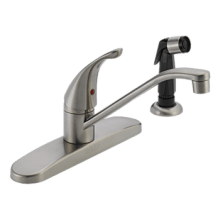 Kitchen 1.5 GPM Faucet Widespread with Single Lever Handle and Side Spray - Lifetime Limited Warranty