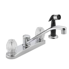 Core 1.5 GPM Widespread Kitchen Faucet with Double Knob Handles and Side Spray - Lifetime Limited Warranty