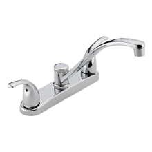 1.8 GPM Widespread Kitchen Faucet with Double Ergonomic Blade Handles - Lifetime Limited Warranty